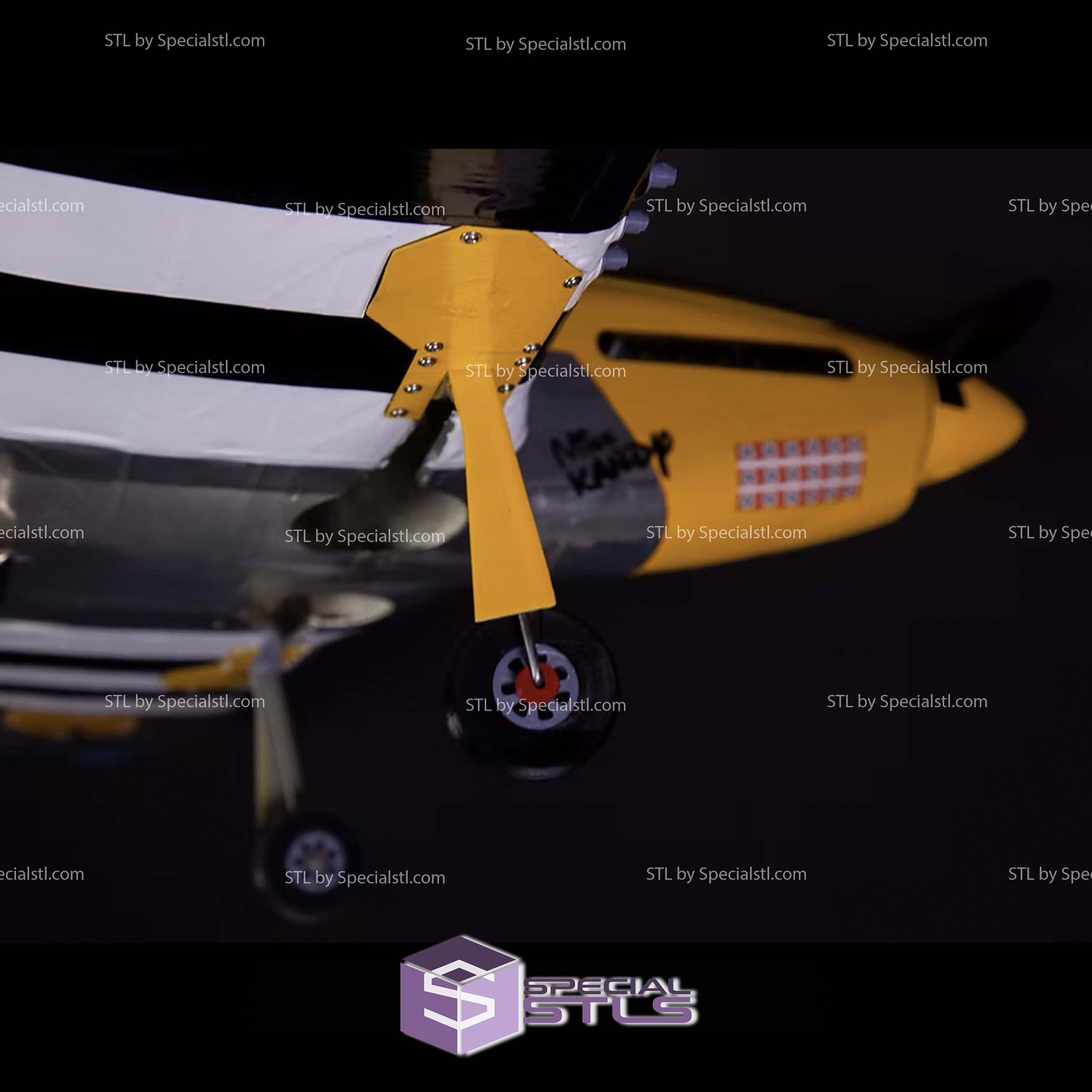 Mustang P-51 3D Printed RC Models STL Model — view 3