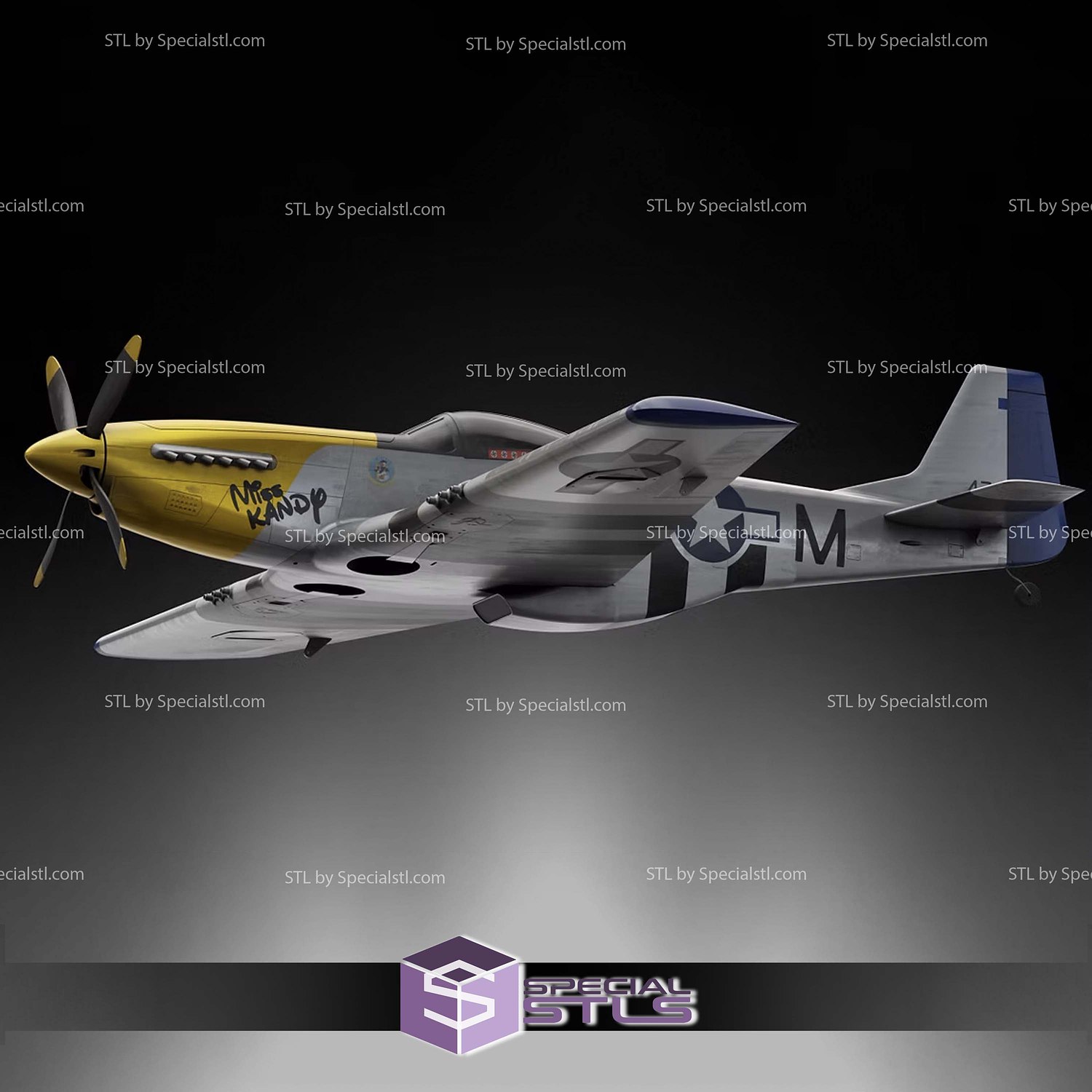 Mustang P-51 3D Printed RC Models STL Model — view 4