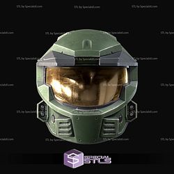Cosplay STL Files Mark 5 Campaign Evolved Halo Helmet 3D Model
