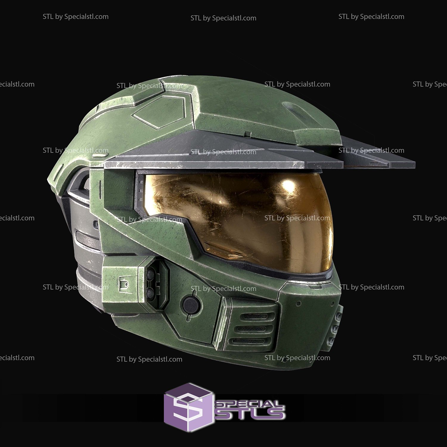 Cosplay STL Files Mark 5 Campaign Evolved Halo Helmet 3D Model — view 2