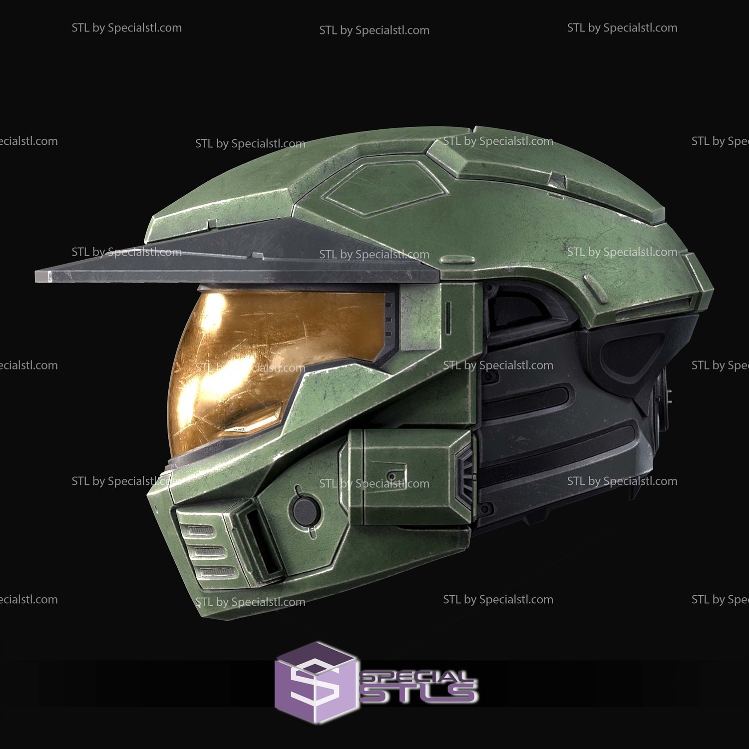 Cosplay STL Files Mark 5 Campaign Evolved Halo Helmet 3D Model — view 3