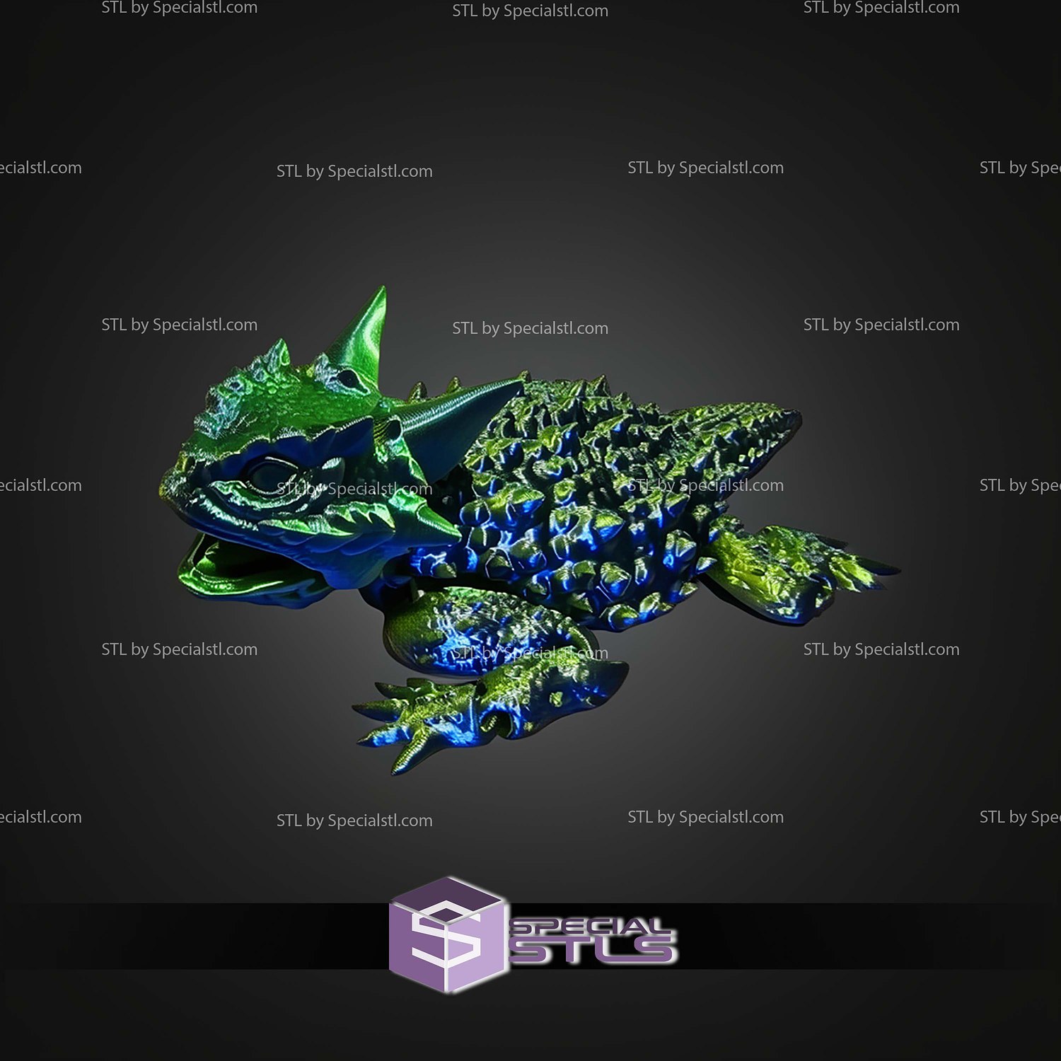 Super Basic STL Texas Horned Lizard 3D Model — view 5