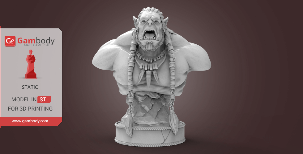 Chieftain Durotan Bust 3D Model | Static STL Model