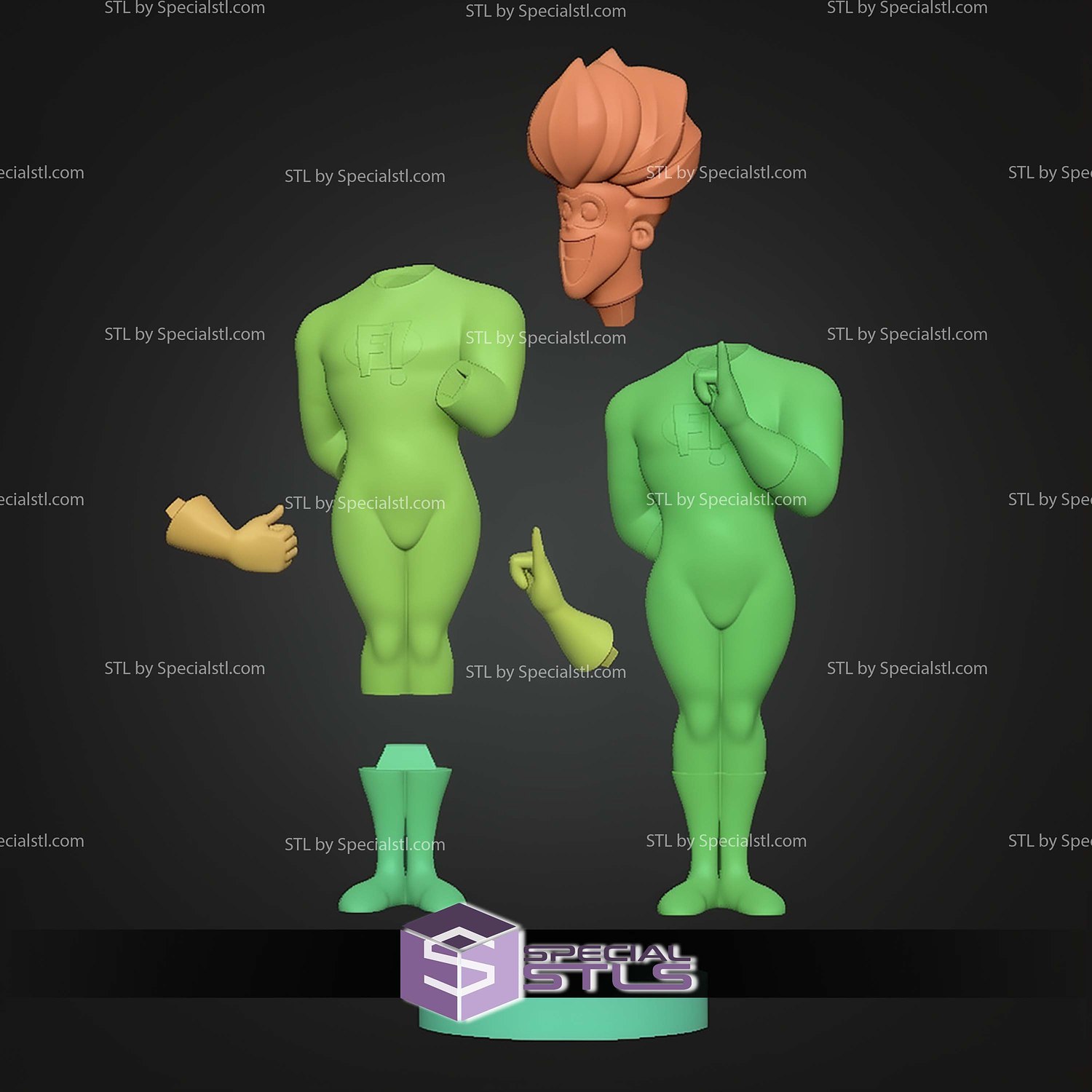 Steven Spielberg Presents Freakazoid STL Files 3D Model — view 7