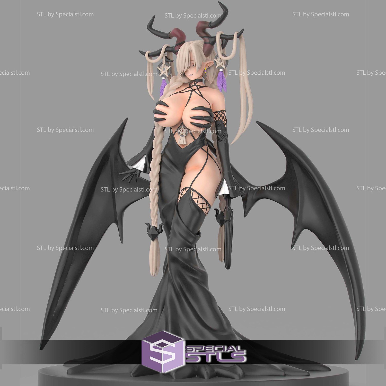 Devil Owari Azur lane Sculptures 3D Printing STL Model — view 3