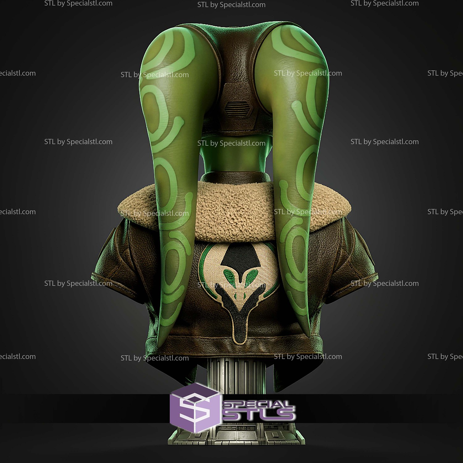 Hera Syndulla Portrait Bust 318mm STL Files 3D Model — view 3