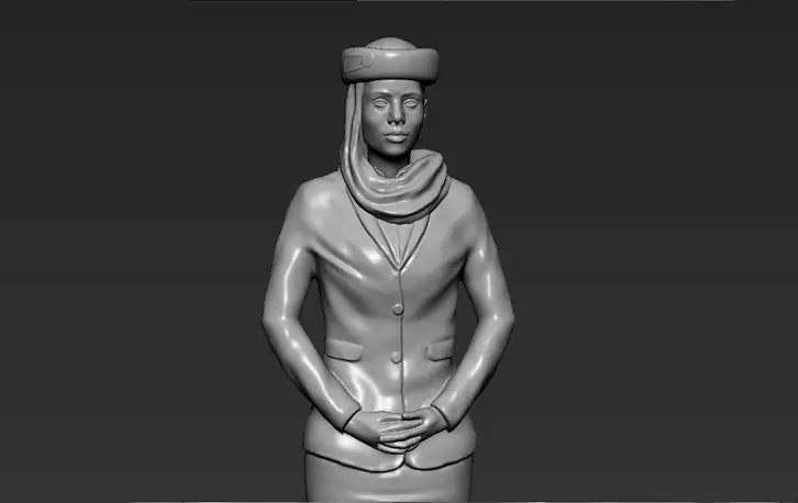 Emirates Airline stewardess 3D printing ready stl obj formats Model
