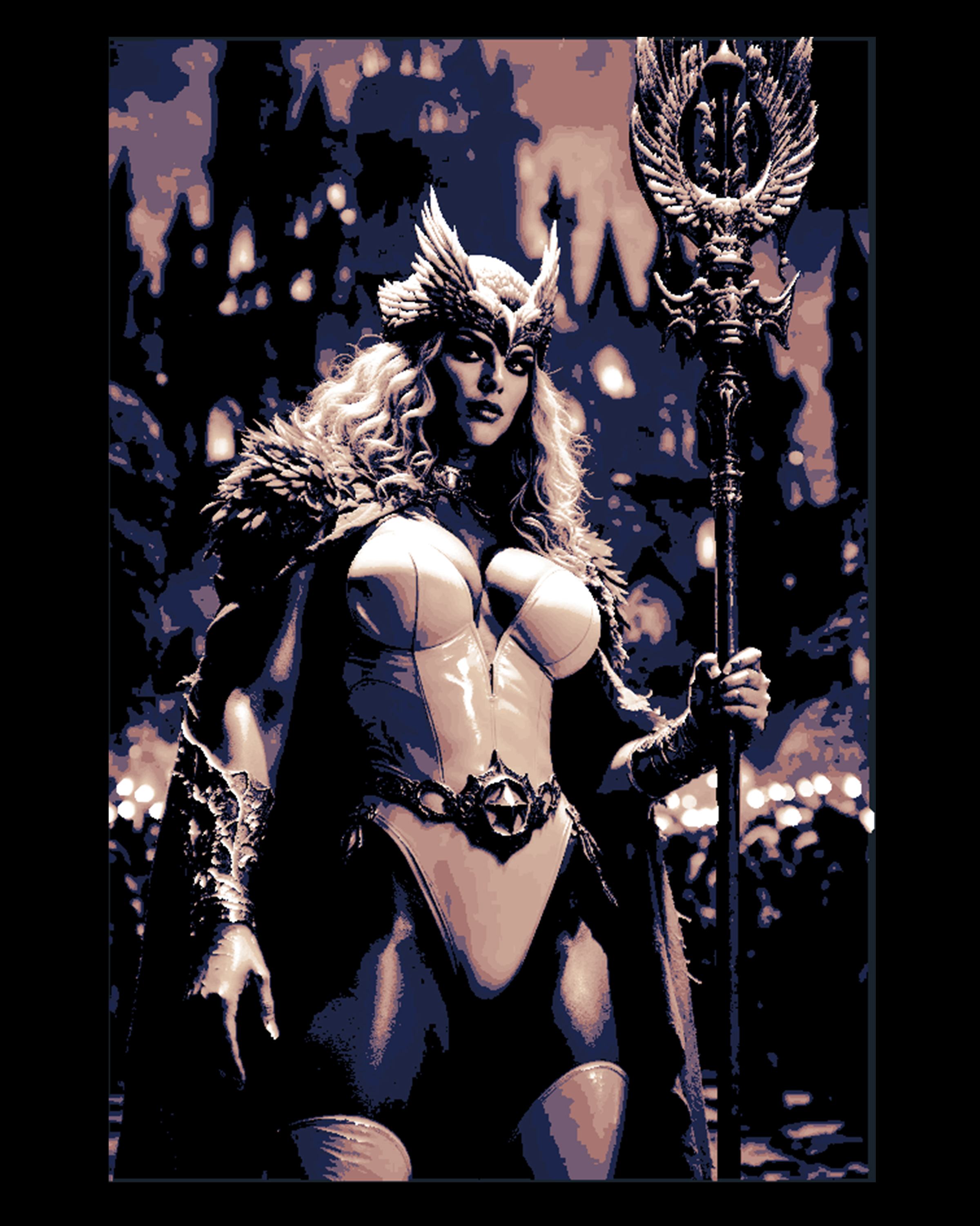 Fantasy art depicting Enchantress from Masters of the Universe 3D 3MF Model