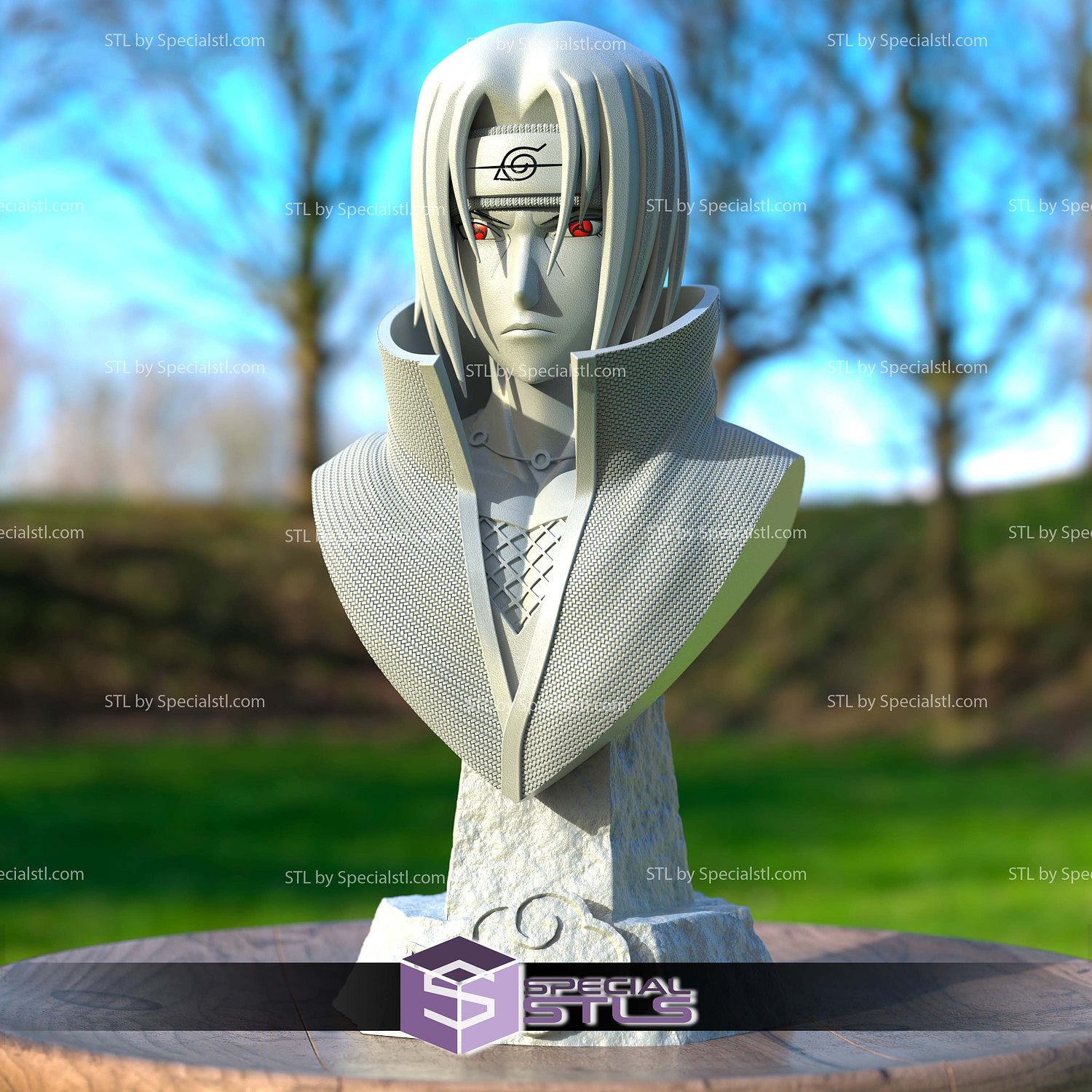 Itachi Uchiha Bust V3 3D Printing Models STL Model — view 2