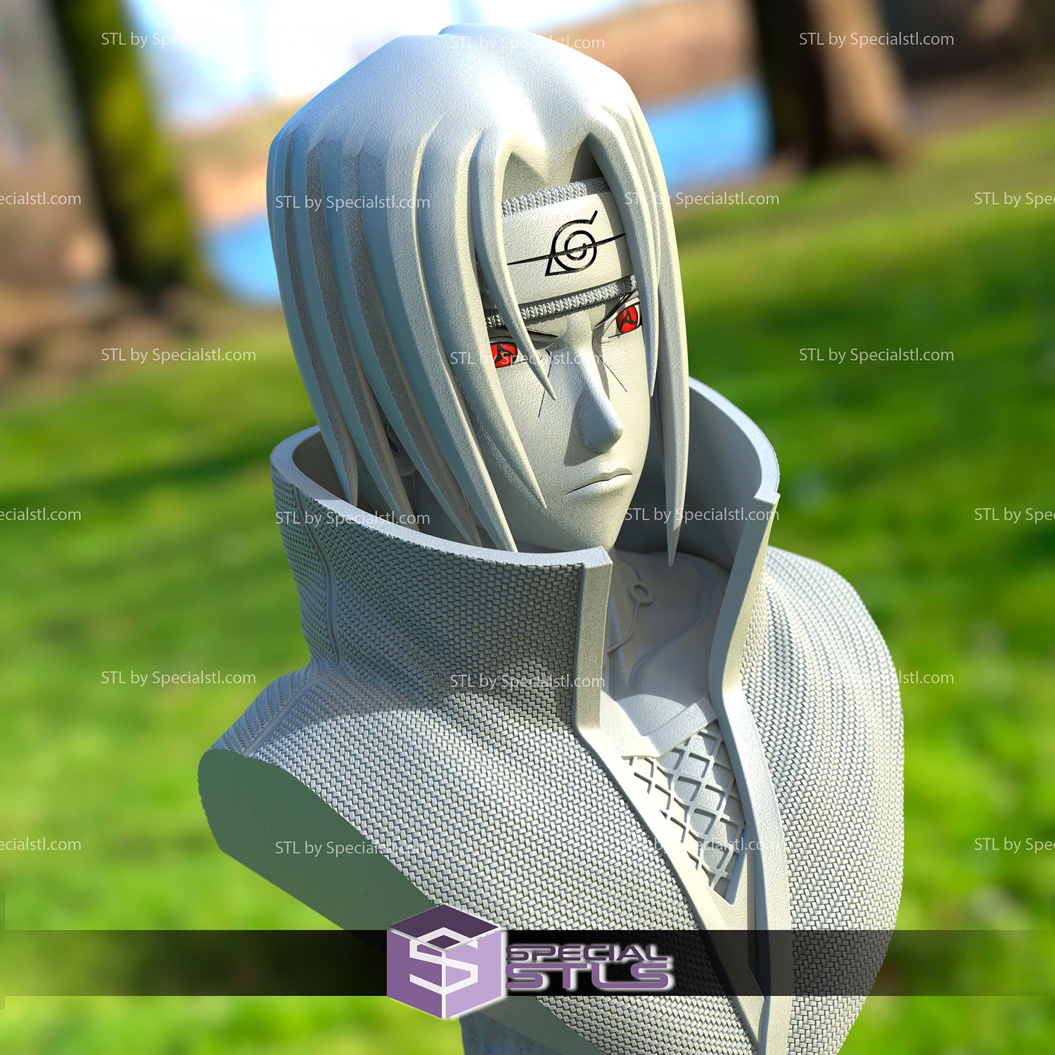 Itachi Uchiha Bust V3 3D Printing Models STL Model — view 3