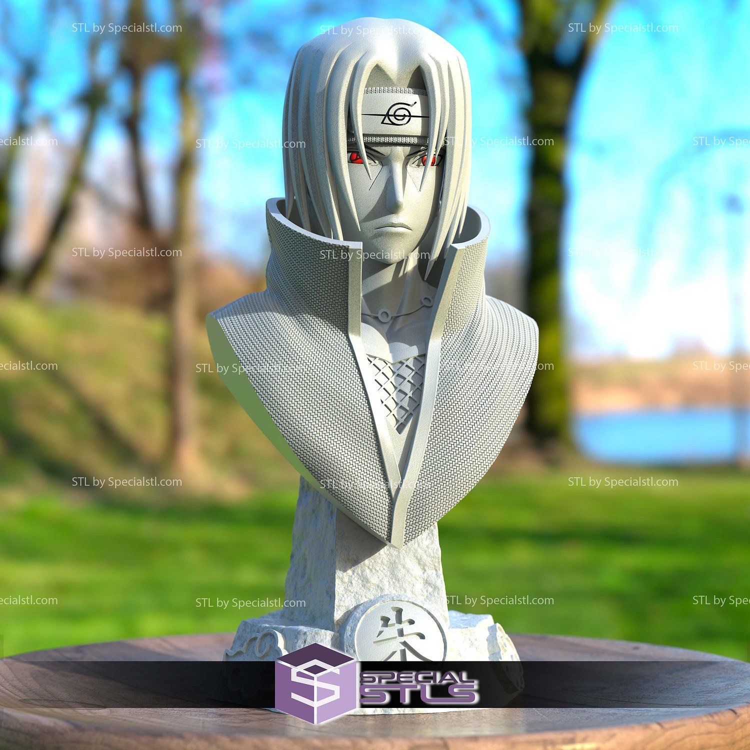 Itachi Uchiha Bust V3 3D Printing Models STL Model — view 4