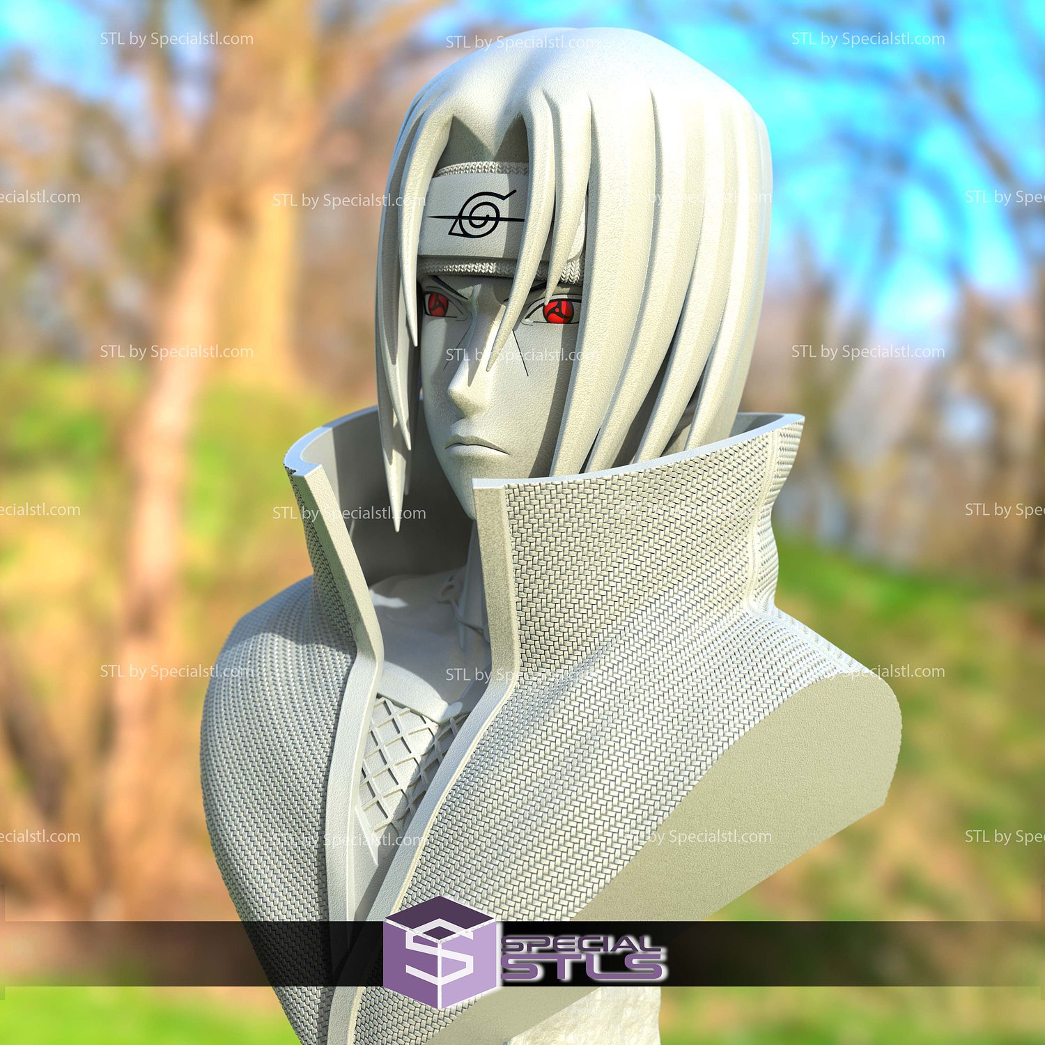 Itachi Uchiha Bust V3 3D Printing Models STL Model — view 5