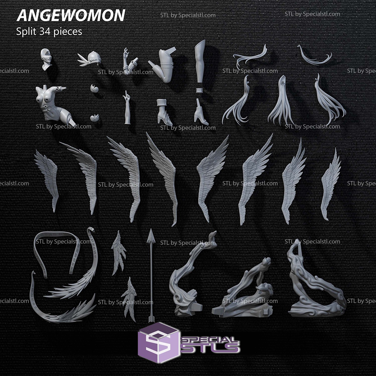Angewomon Archer 3D Printer Files STL Model — view 4