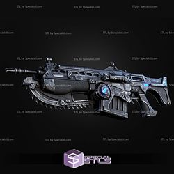 Cosplay STL Files Lancer Assault Rifle Gear of War 3D Model