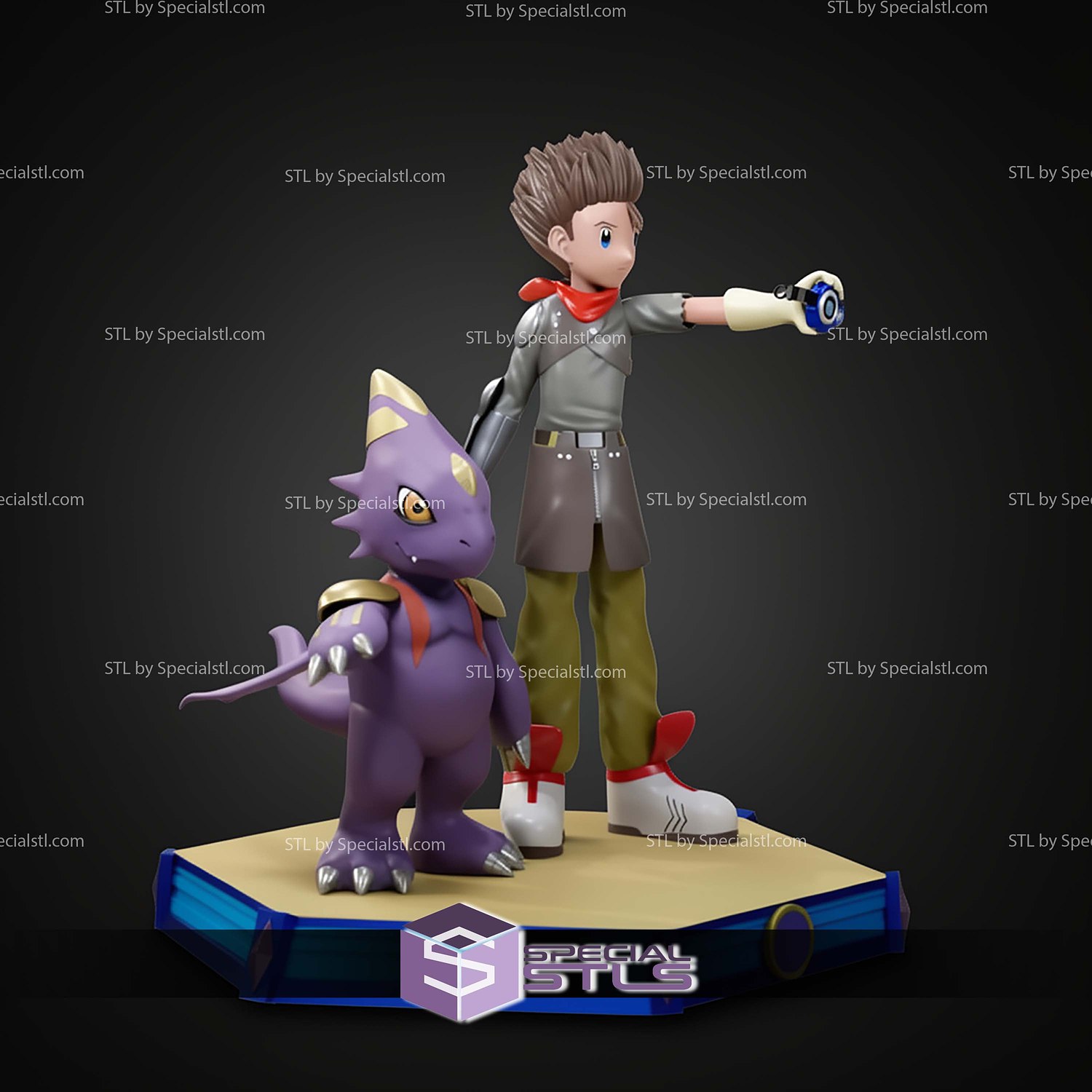 Ryo Akiyama and Monodramon STL Files 3D Model — view 3
