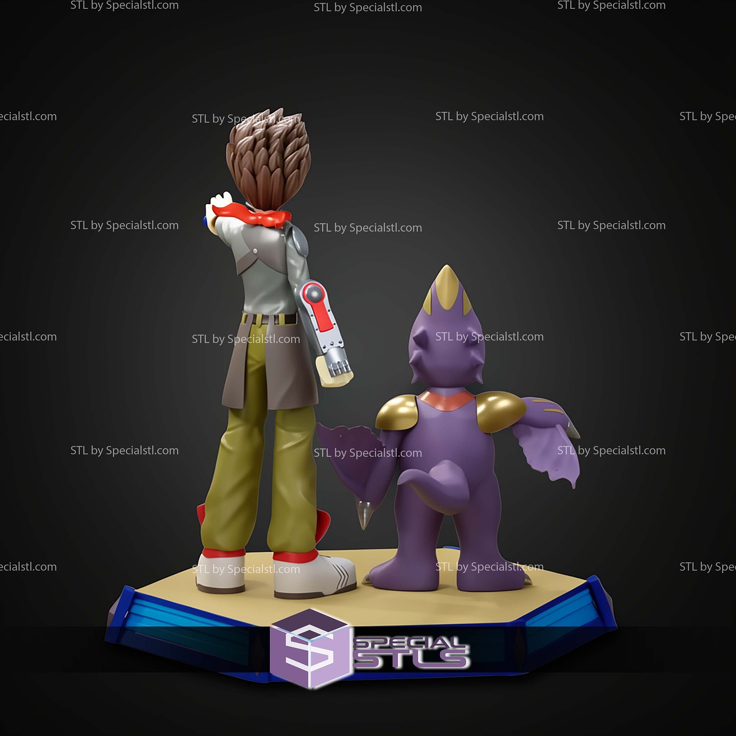 Ryo Akiyama and Monodramon STL Files 3D Model — view 4