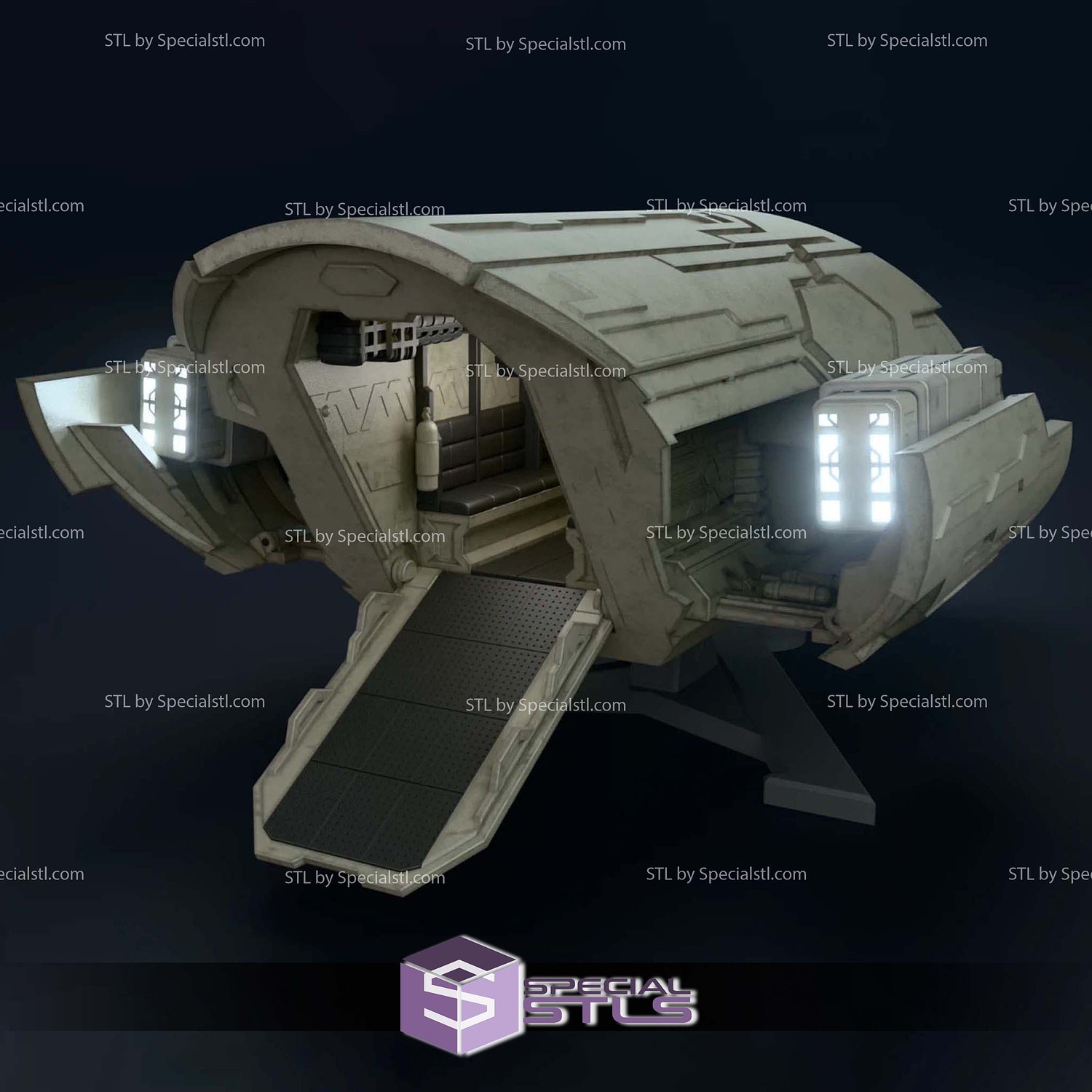 Puddle Jumper from Stargate STL Printer Files 3D Model — view 2
