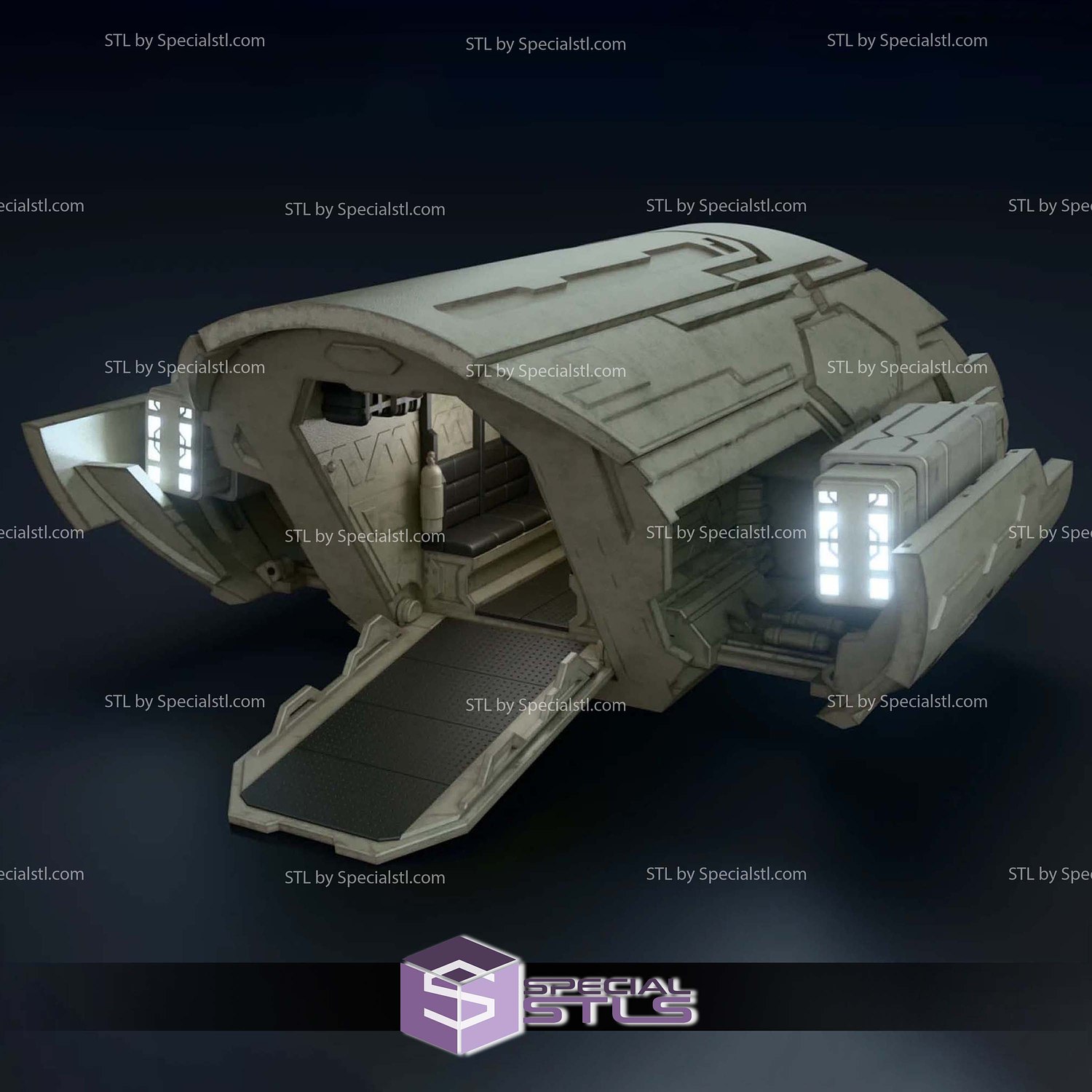 Puddle Jumper from Stargate STL Printer Files 3D Model — view 4