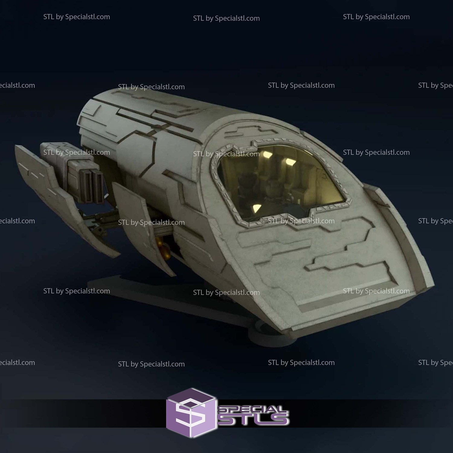 Puddle Jumper from Stargate STL Printer Files 3D Model — view 5