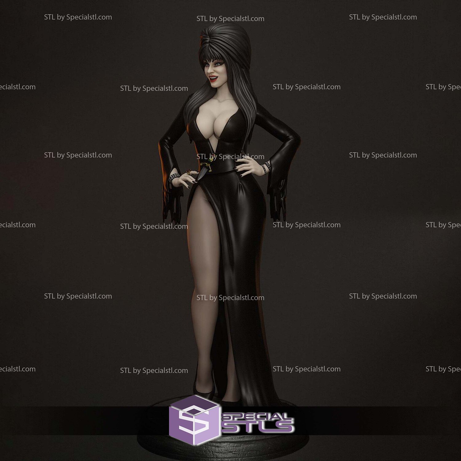 Elvira the Mistress of the Dark 3D Printer Files STL Model — view 5