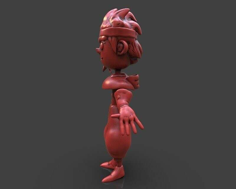 Wooden Boy 3D ZTL Model — view 2