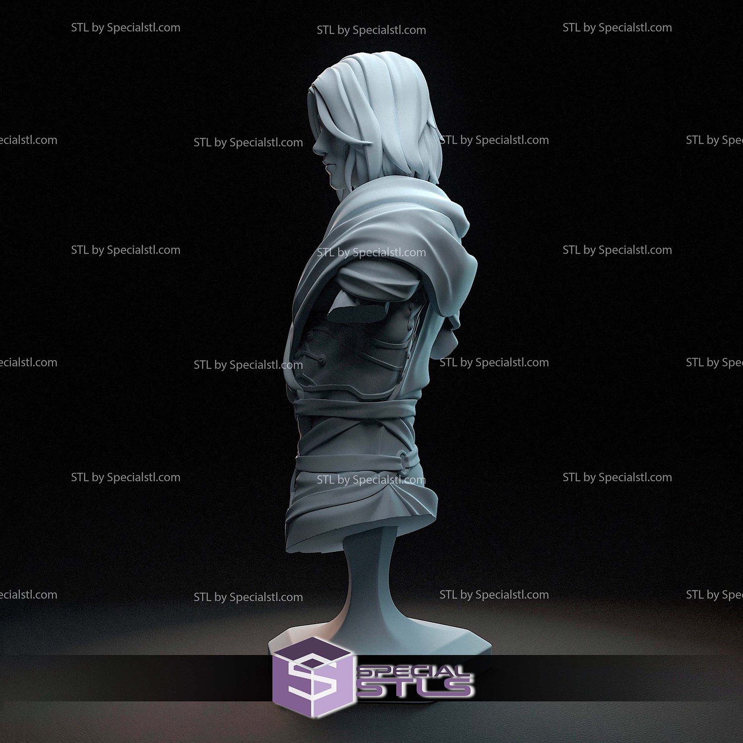 Viktor Arcane Bust 3D Printer Files STL Model — view 2