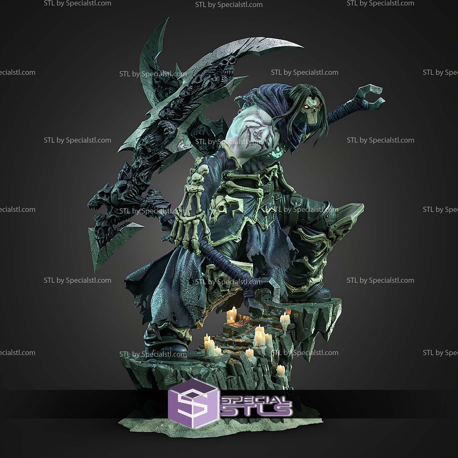 Death Darksiders II 386mm STL Files 3D Model — view 2