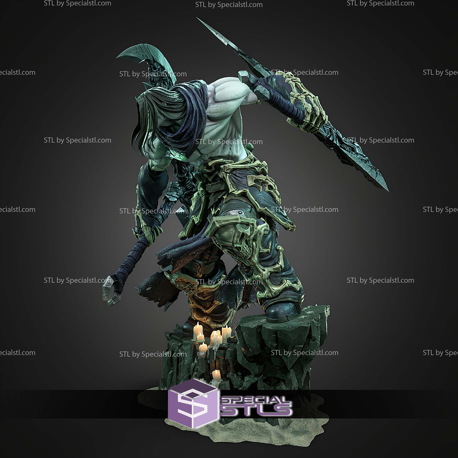 Death Darksiders II 386mm STL Files 3D Model — view 4