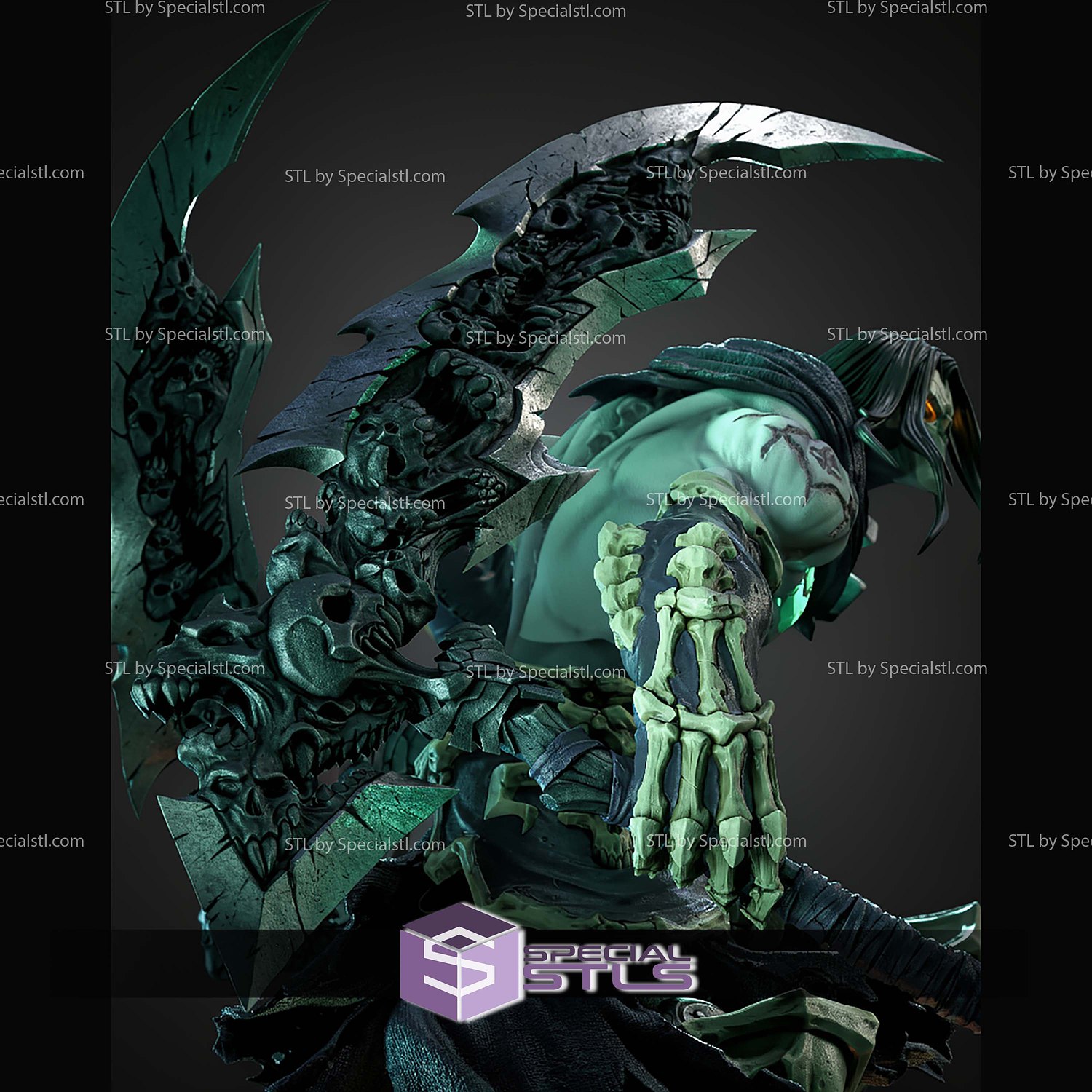 Death Darksiders II 386mm STL Files 3D Model — view 6