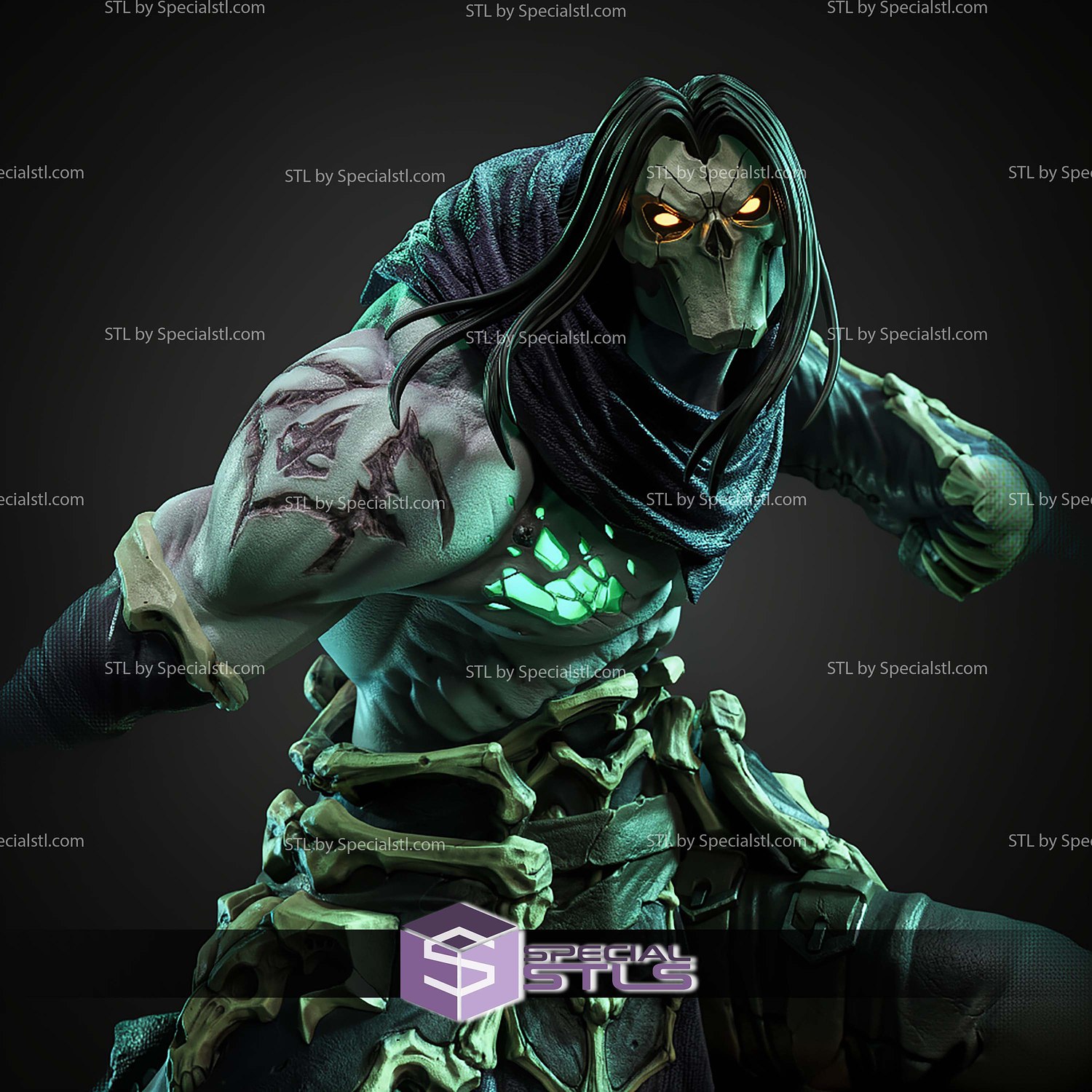 Death Darksiders II 386mm STL Files 3D Model — view 7