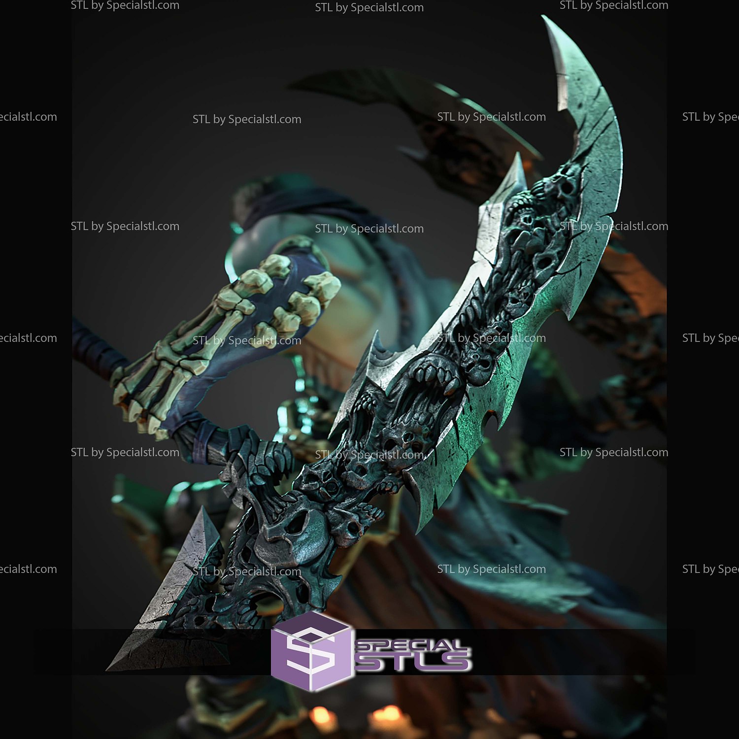 Death Darksiders II 386mm STL Files 3D Model — view 8