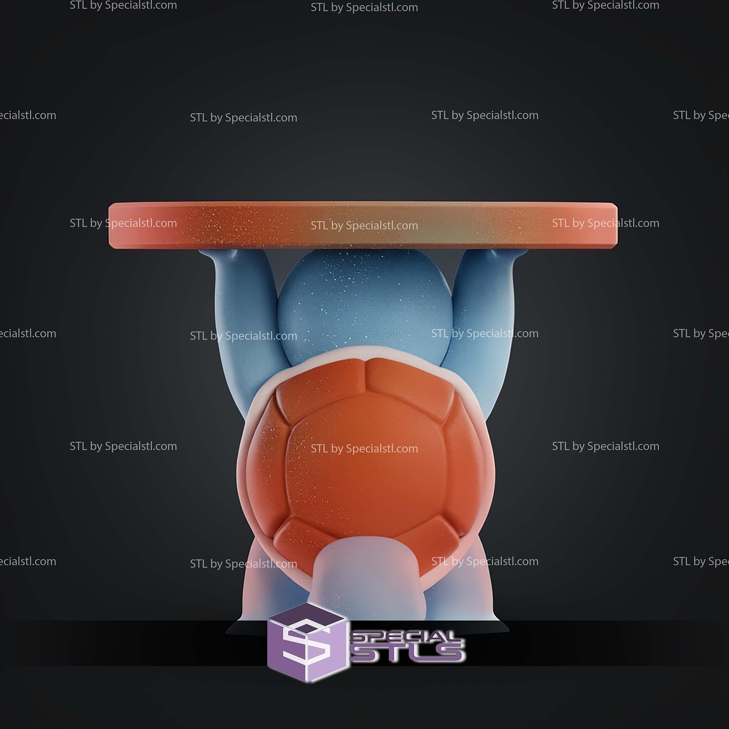 Life Size Table Squirtle Pokemon STL Files 3D Model — view 2