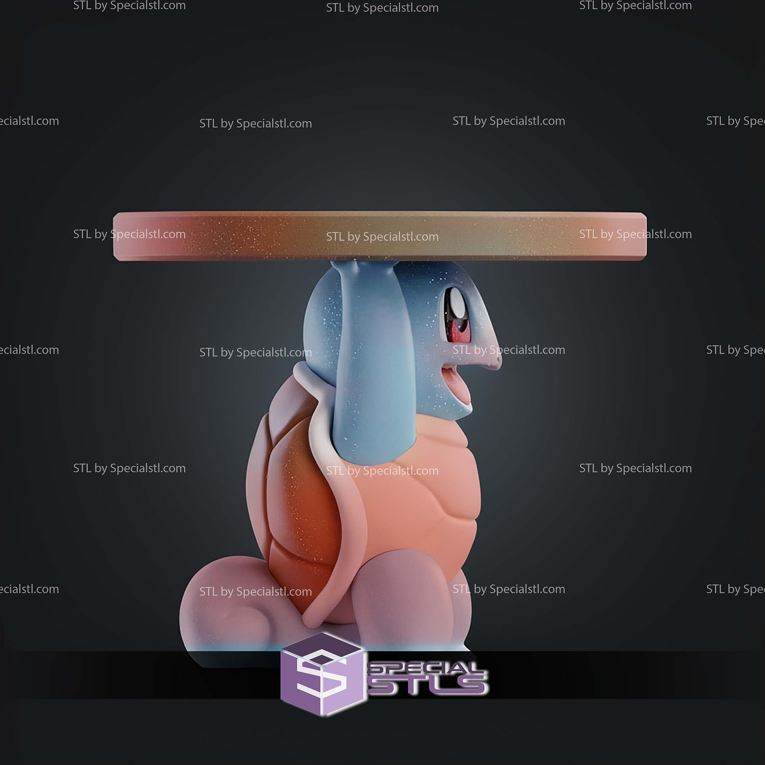 Life Size Table Squirtle Pokemon STL Files 3D Model — view 6