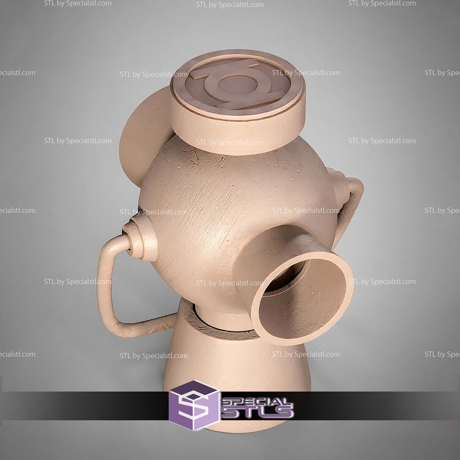 Power Battery Bust Green Lantern STL Files 3D Model — view 3