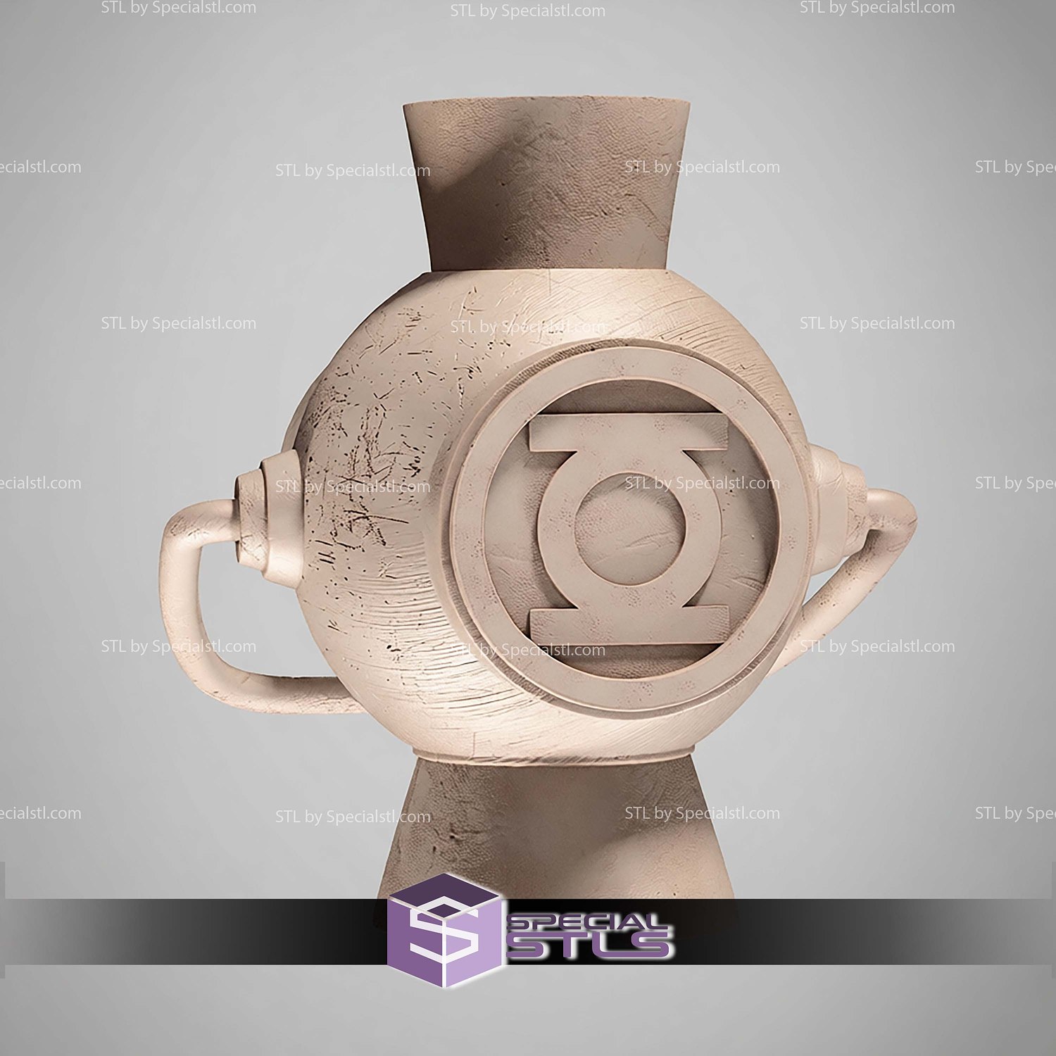Power Battery Bust Green Lantern STL Files 3D Model — view 4