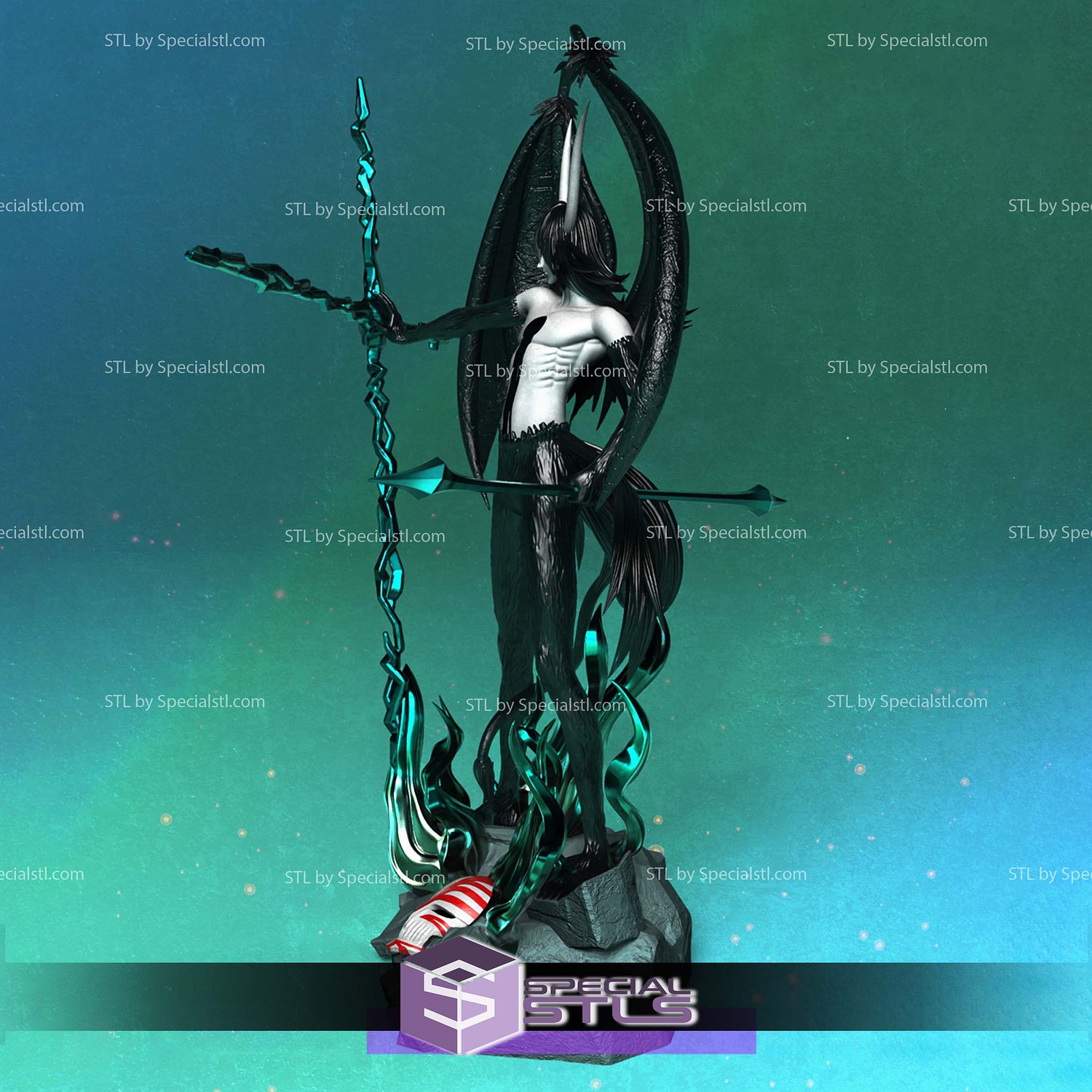 Ulquiorra Hollow Mask Base 3D Printer Files STL Model — view 3