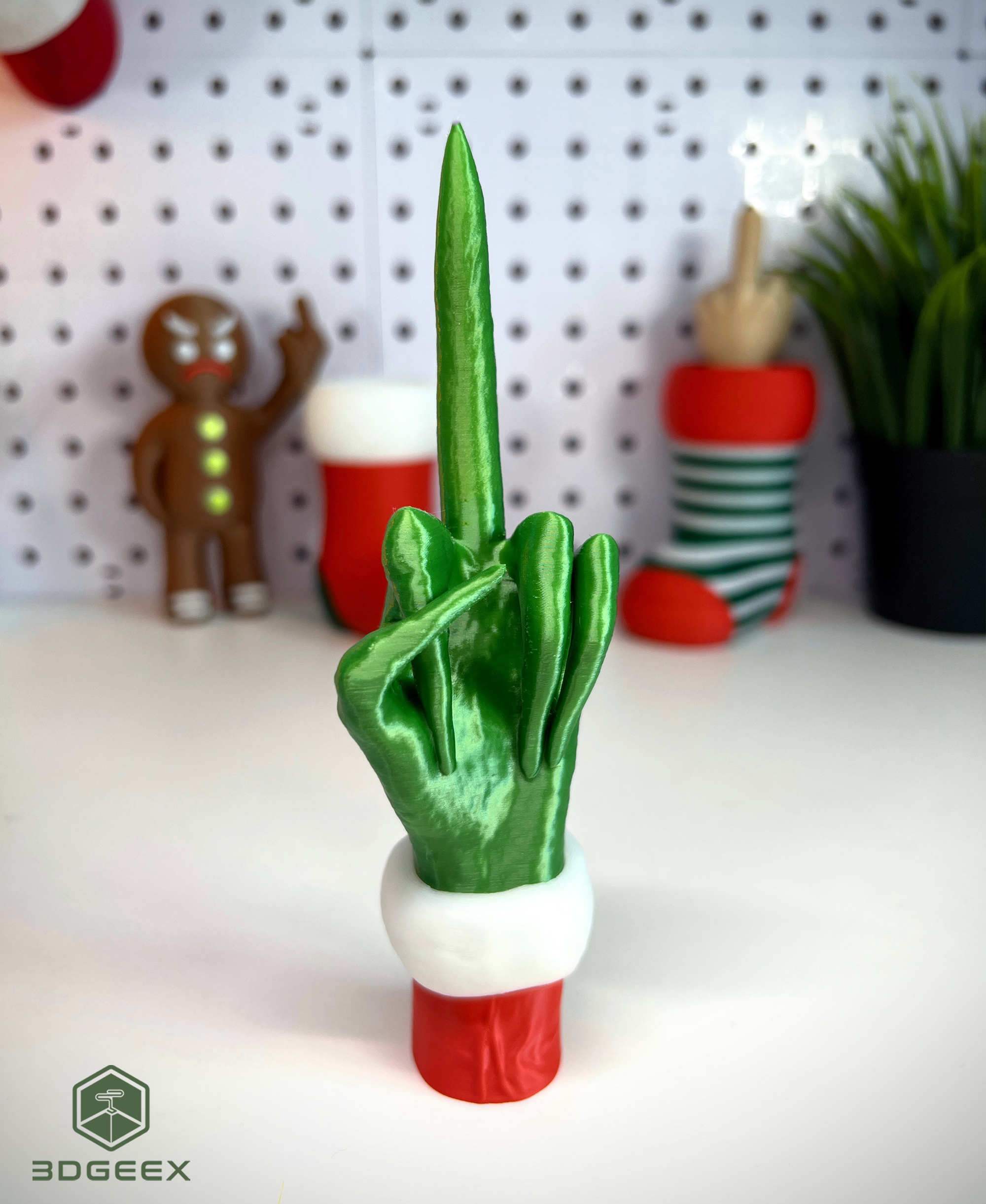The Grinch Middle Finger 3D STL Model