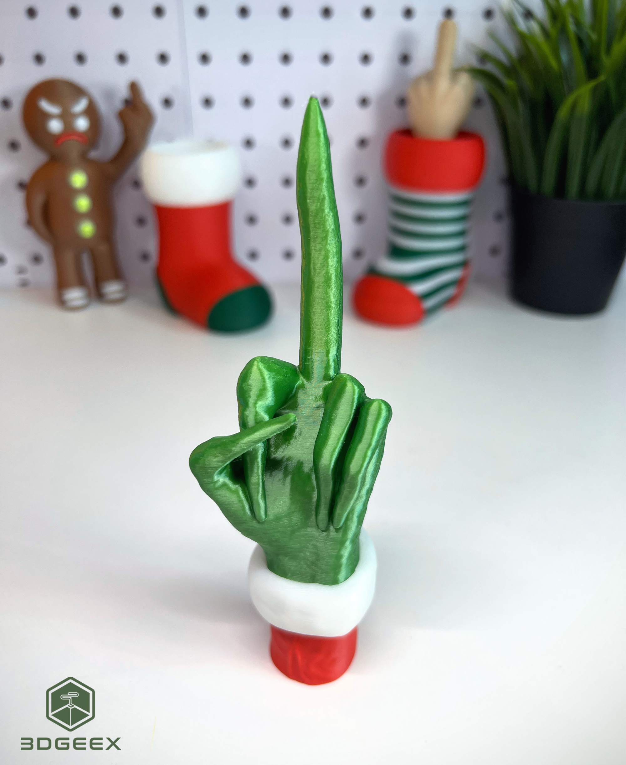 The Grinch Middle Finger 3D STL Model — view 2