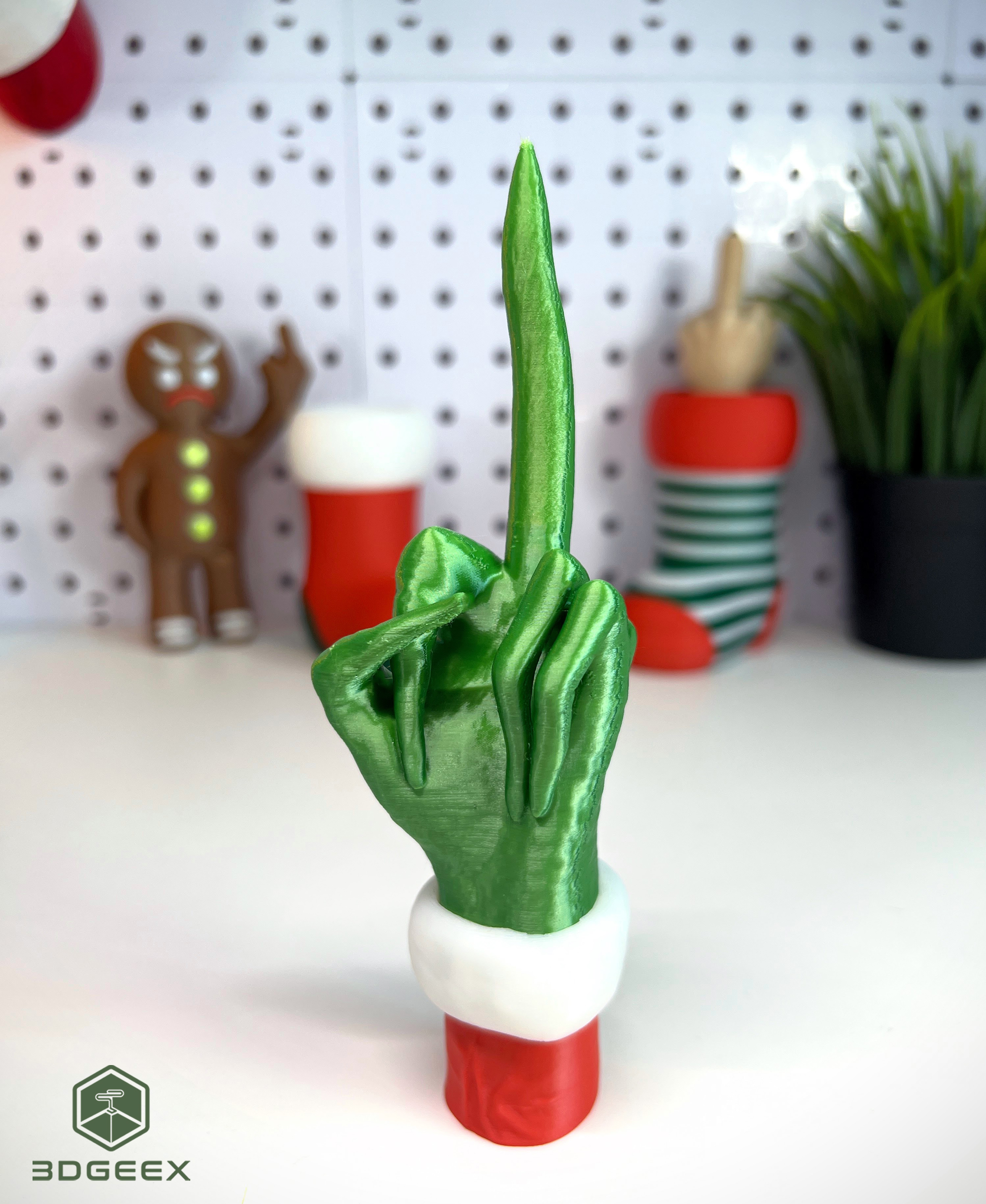 The Grinch Middle Finger 3D STL Model — view 3