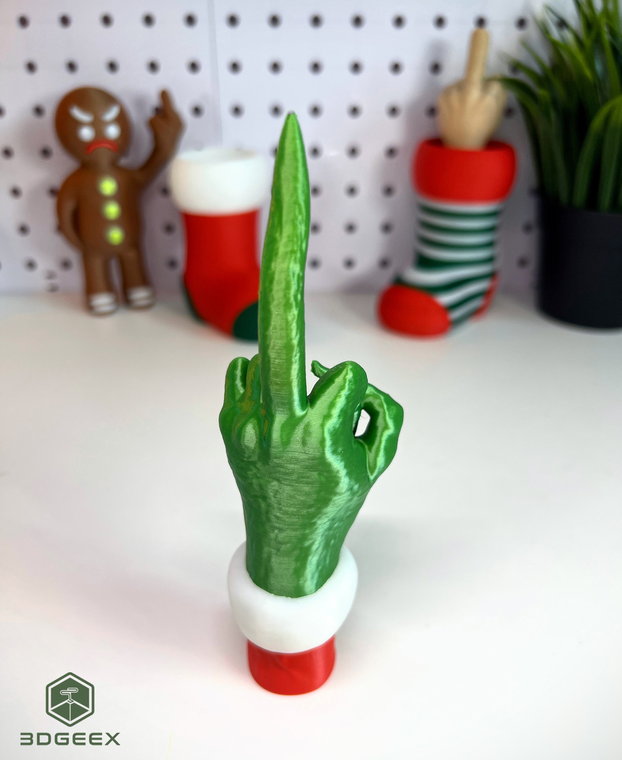 The Grinch Middle Finger 3D STL Model — view 4