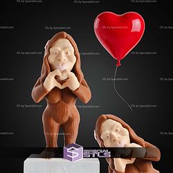 Super Basic STL Mrs Bigfoot Heart Hands 3D Model