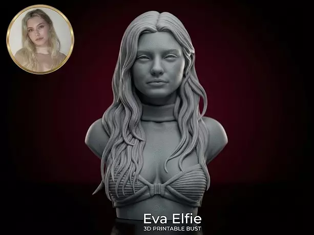 Eva Elfie bust 3D STL Model