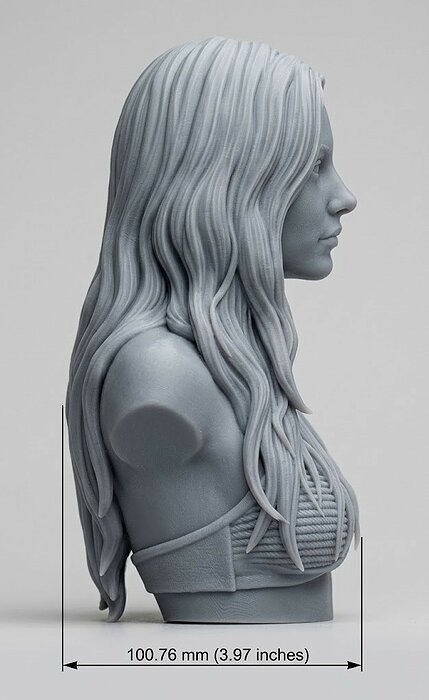 Eva Elfie bust 3D STL Model — view 3