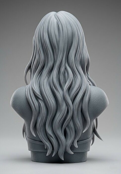 Eva Elfie bust 3D STL Model — view 6