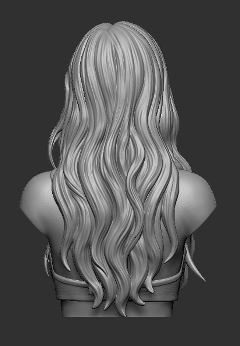 Eva Elfie bust 3D STL Model — view 8