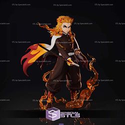 Kyojuro Rengoku Simple Base STL Files 3D Model