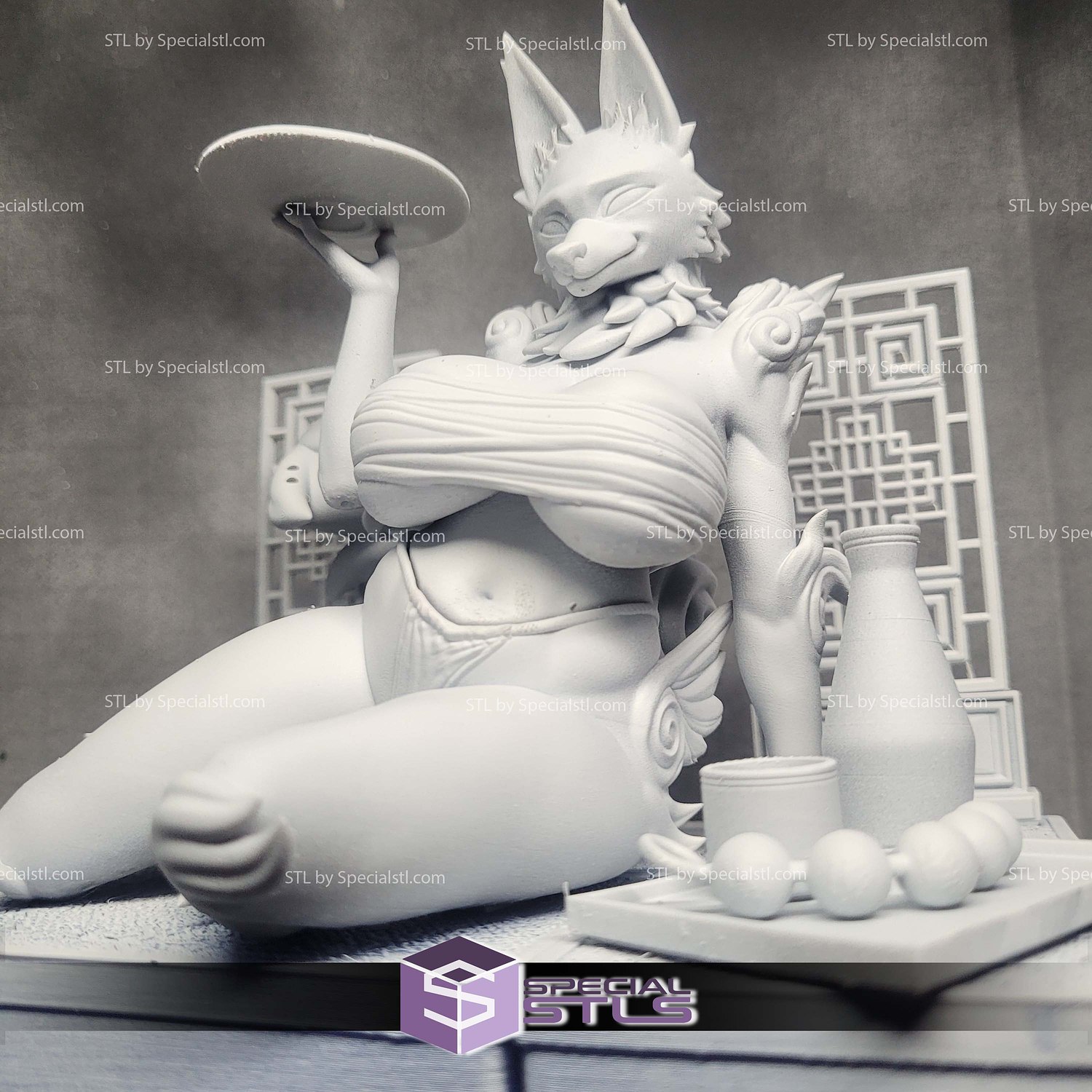 Okami Amaterasu Thick Furry 3D Printer Files STL Model — view 2