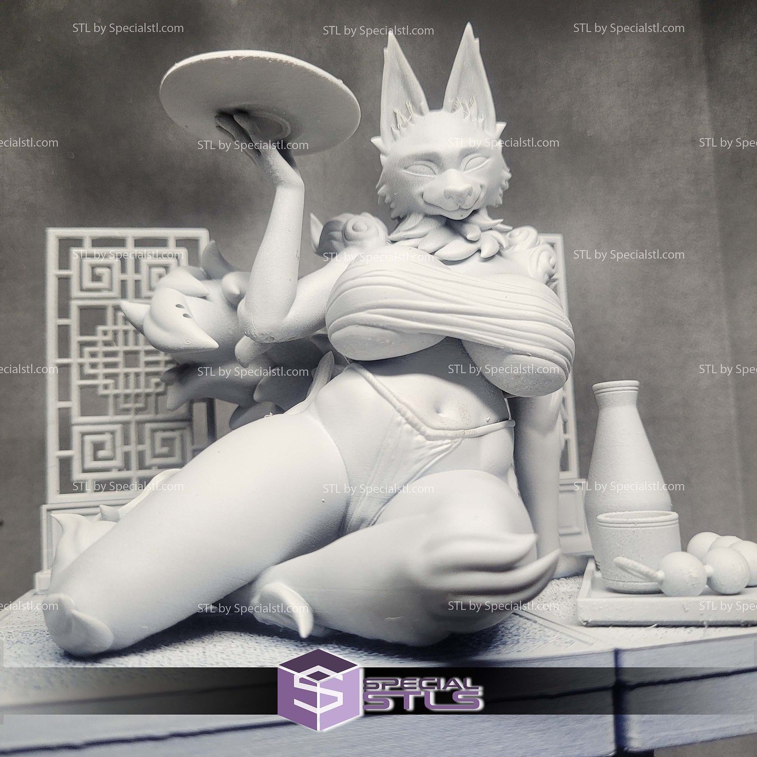 Okami Amaterasu Thick Furry 3D Printer Files STL Model — view 4