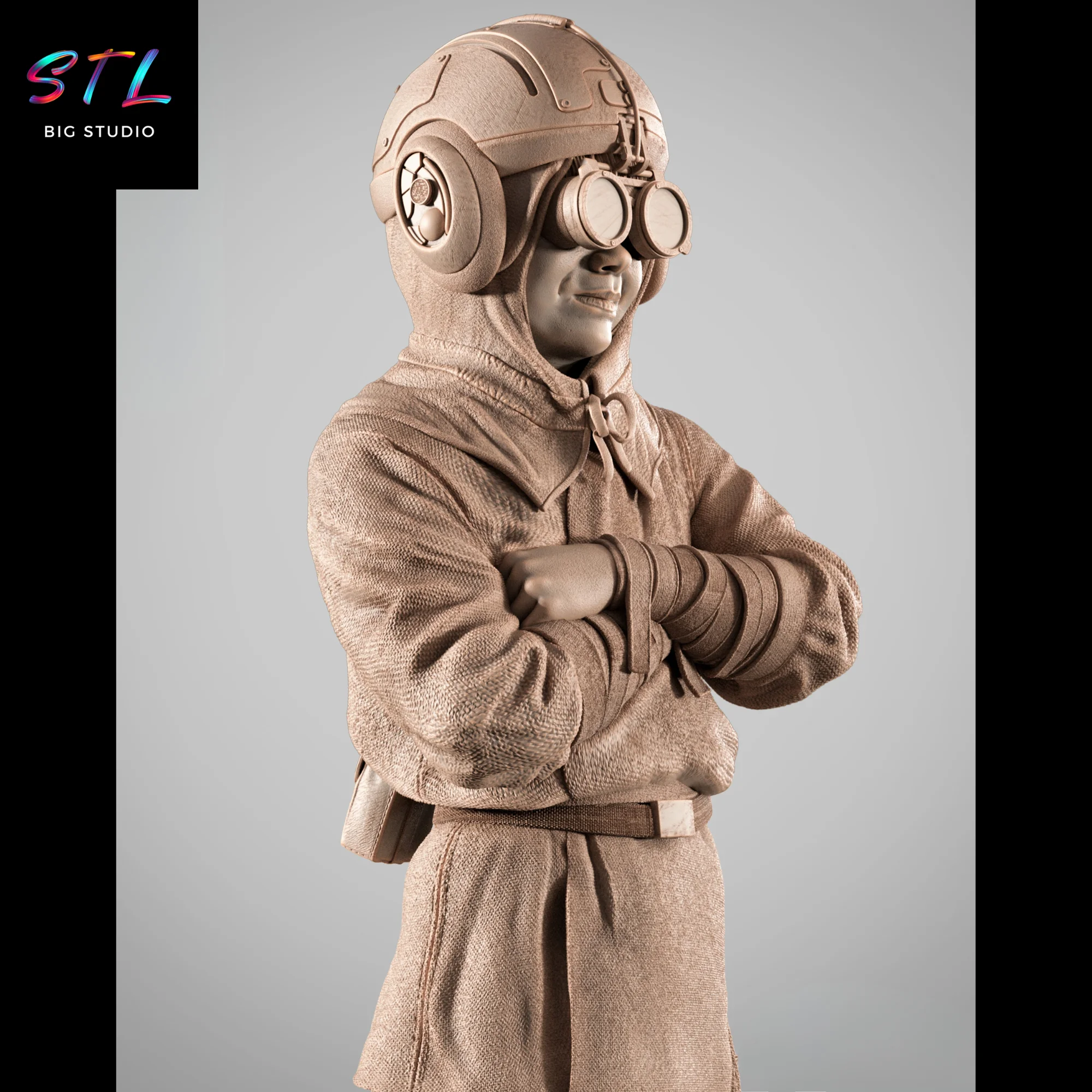 Anakin Skywalker Kid STL | Star Wars | 3D Printable Figure Model — view 3