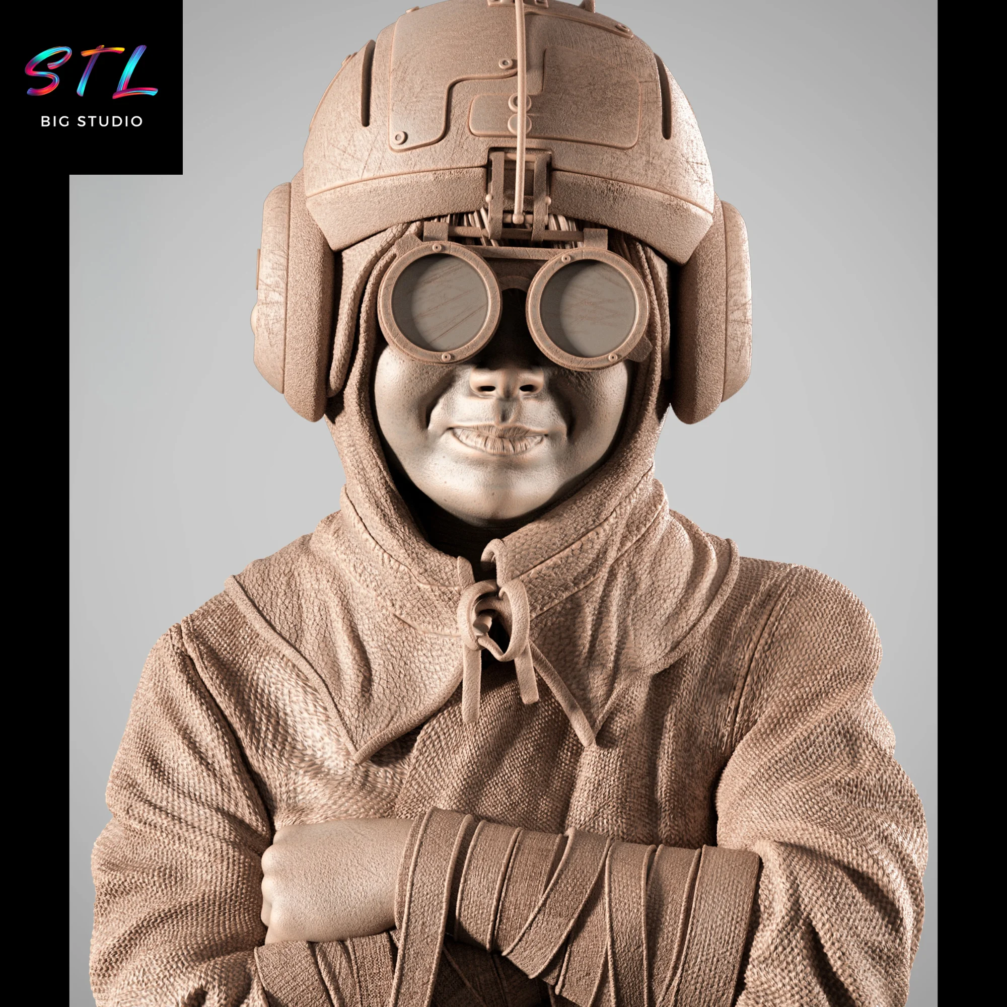 Anakin Skywalker Kid STL | Star Wars | 3D Printable Figure Model — view 4